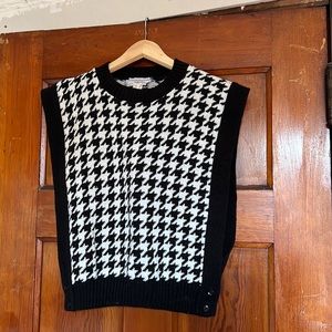1980s checkered vest